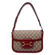 GUCCI Horsebit 1955 GG Supreme Canvas Shoulder Bag Red 602204
