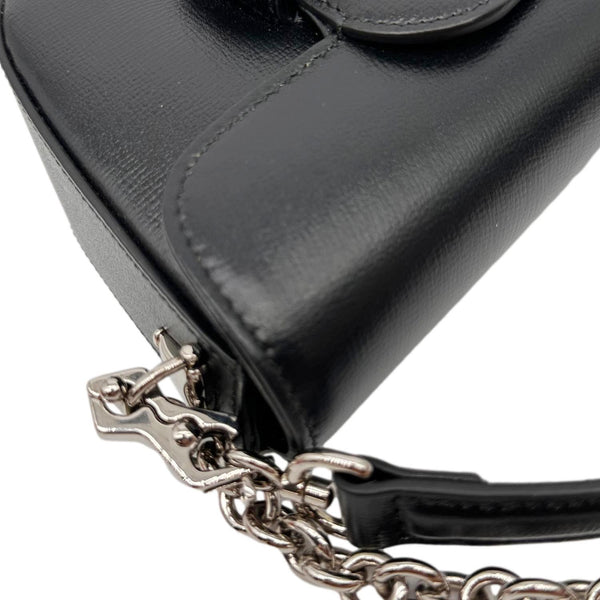 GUCCI Horsebit 1955 Asymmetric Mini Leather Shoulder Bag Black 774209
