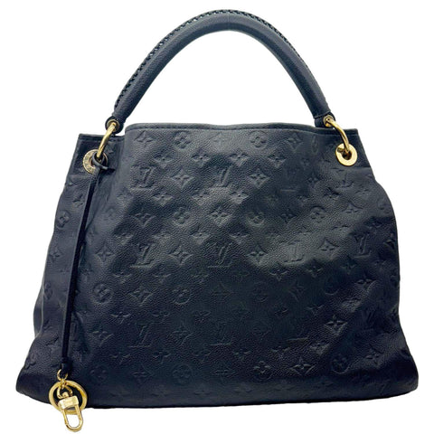 LOUIS VUITTON Artsy MM Monogram Empreinte Leather Hobo Bag Black