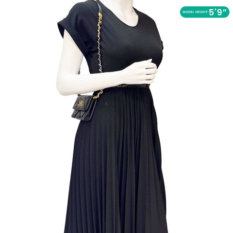 CHANEL 19 Flap Coin Purse Quilted Leather Chain Shoulder Bag Black