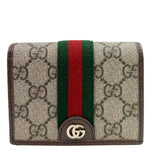 GUCCI Ophidia Small Web GG Supreme Canvas Wallet Beige 838487