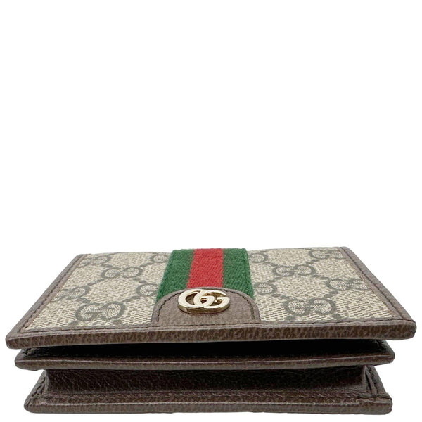 GUCCI Ophidia Small Web GG Supreme Canvas Wallet Beige 838487