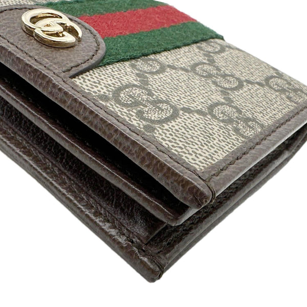 GUCCI Ophidia Small Web GG Supreme Canvas Wallet Beige 838487