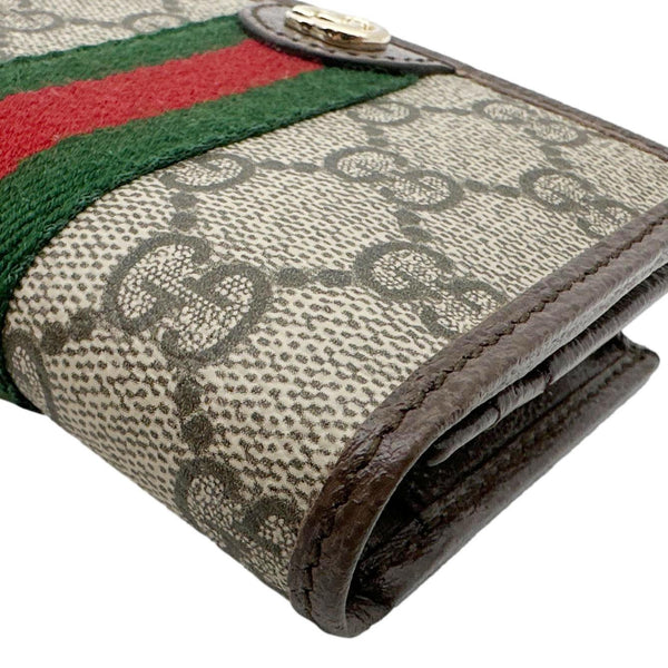 GUCCI Ophidia Small Web GG Supreme Canvas Wallet Beige 838487