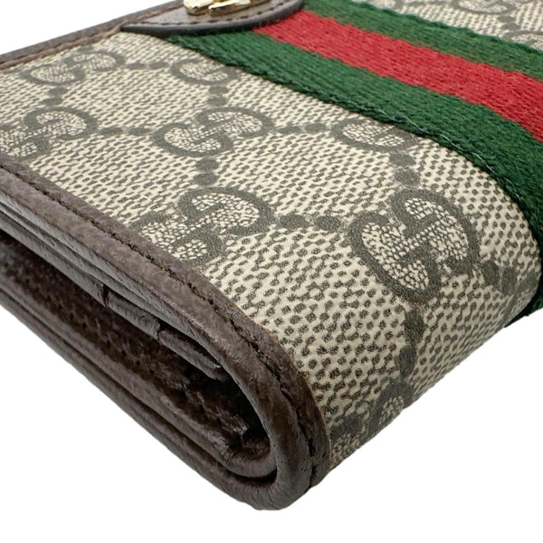 GUCCI Ophidia Small Web GG Supreme Canvas Wallet Beige 838487