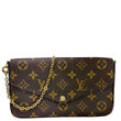LOUIS VUITTON Felicie Pochette Monogram Canvas Crossbody Bag Brown