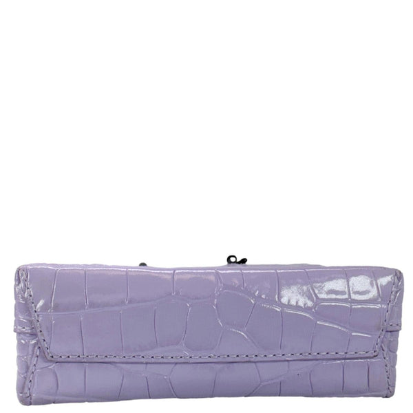 BALENCIAGA Small Leather Shopping Tote Bag Purple