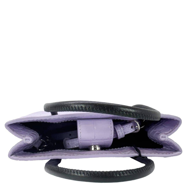 BALENCIAGA Small Leather Shopping Tote Bag Purple