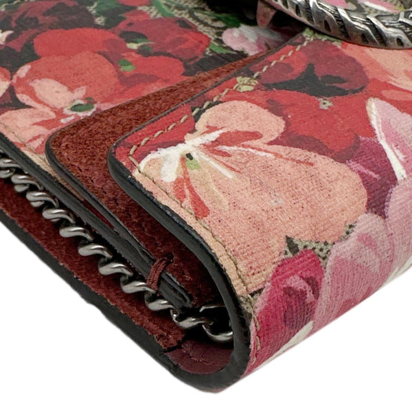 GUCCI Dionysus Super Mini Blooms GG Supreme Canvas Crossbody Bag Beige 476432