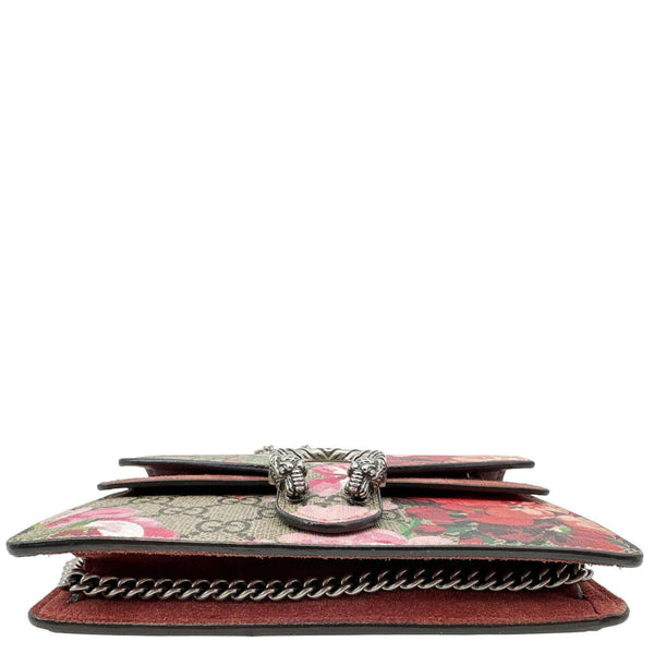 GUCCI Dionysus Super Mini Blooms GG Supreme Canvas Crossbody Bag Beige 476432
