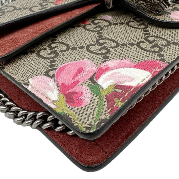 GUCCI Dionysus Super Mini Blooms GG Supreme Canvas Crossbody Bag Beige 476432