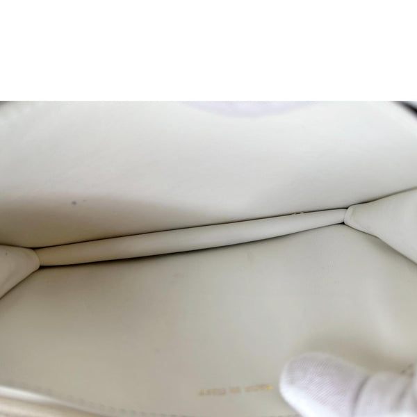 Christian Dior Miss Caro Mini Macrocannage Lambskin Leather Crossbody Bag Off White