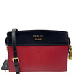 PRADA Esplanade Saffiano City Calfskin Leather Crossbody Bag Red