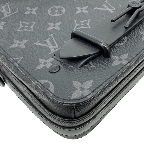 LOUIS VUITTON Steamer Monogram Eclipse Messenger Bag Black