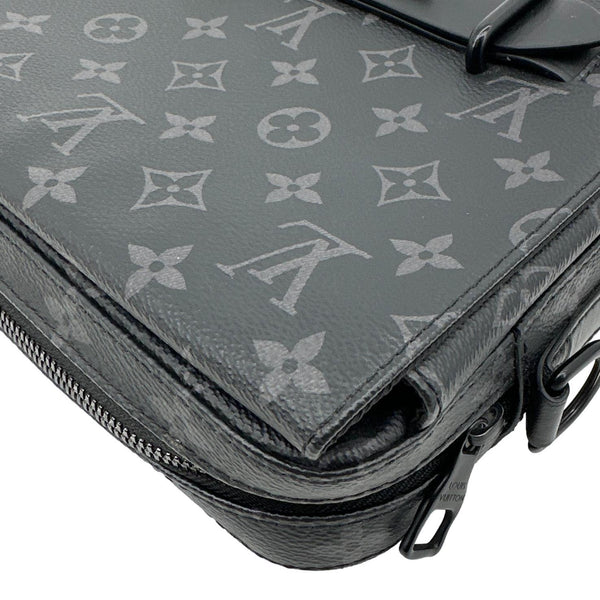 LOUIS VUITTON Steamer Monogram Eclipse Messenger Bag Black