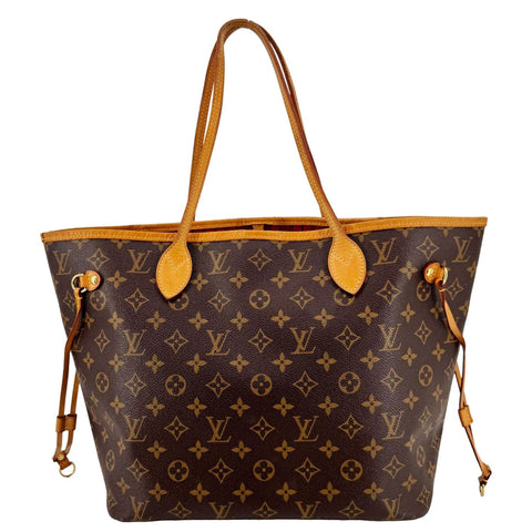 LOUIS VUITTON Neverfull MM Monogram Canvas Shoulder Bag Brown