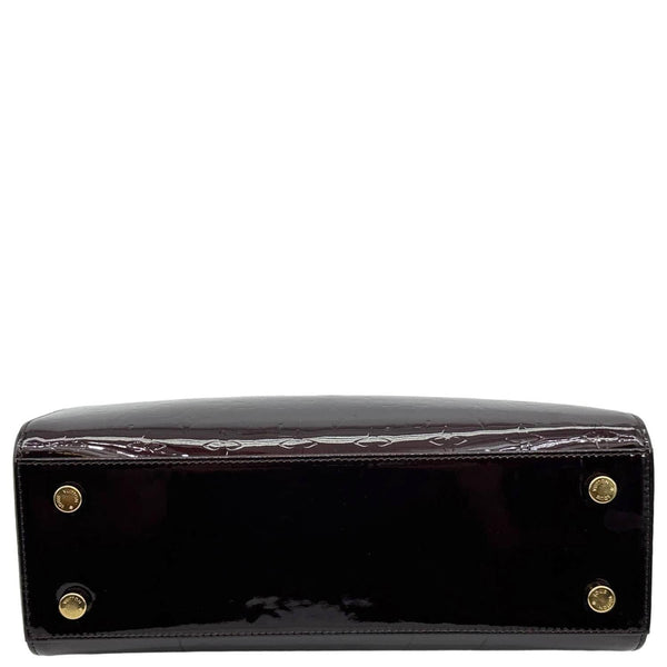 LOUIS VUITTON Brea MM Monogram Vernis Satchel Bag Amarante