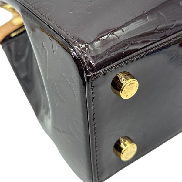 LOUIS VUITTON Brea MM Monogram Vernis Satchel Bag Amarante