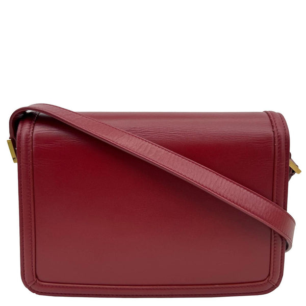 YVES SAINT LAURENT Solferino Medium Leather Shoulder Bag Burgundy