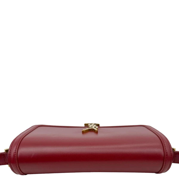 YVES SAINT LAURENT Solferino Medium Leather Shoulder Bag Burgundy