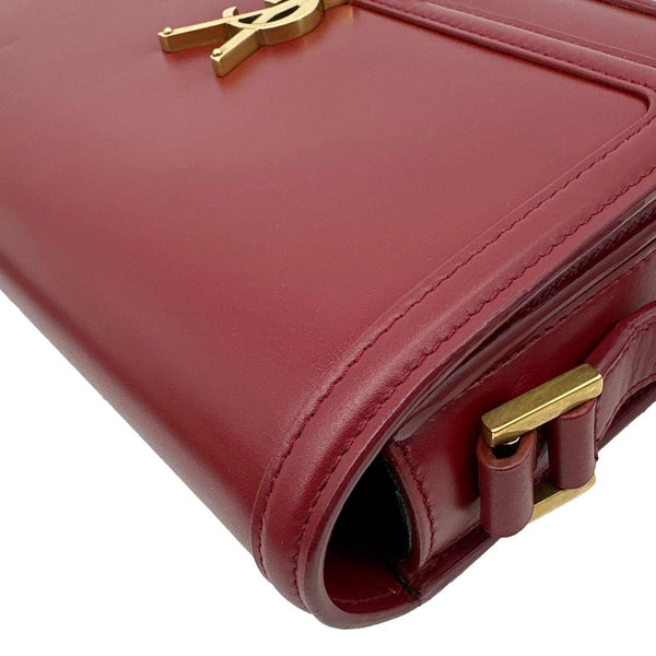 YVES SAINT LAURENT Solferino Medium Leather Shoulder Bag Burgundy
