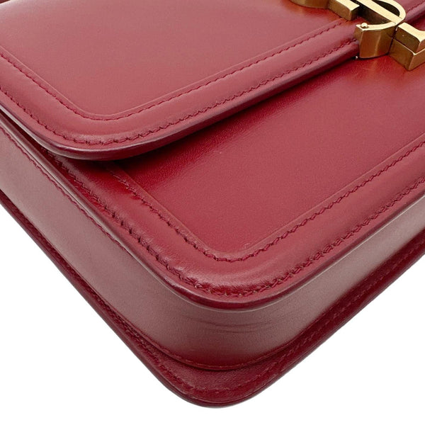 YVES SAINT LAURENT Solferino Medium Leather Shoulder Bag Burgundy