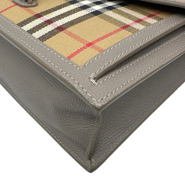 BURBERRY Macken Small Vintage Check Canvas Crossbody Bag Beige
