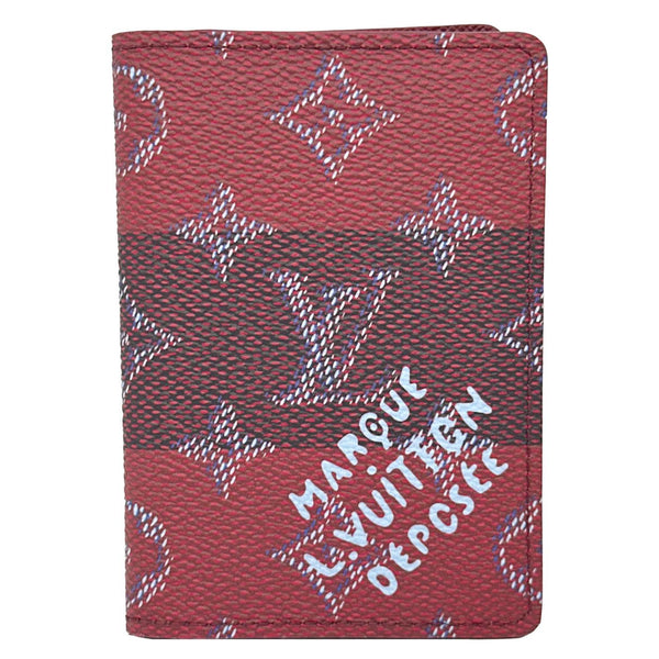 LOUIS VUITTON Monogram Heritage Canvas Pocket Organizer Red