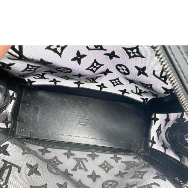 LOUIS VUITTON Soft Trunk Taurillon Monogram Mesh Crossbody Bag Black