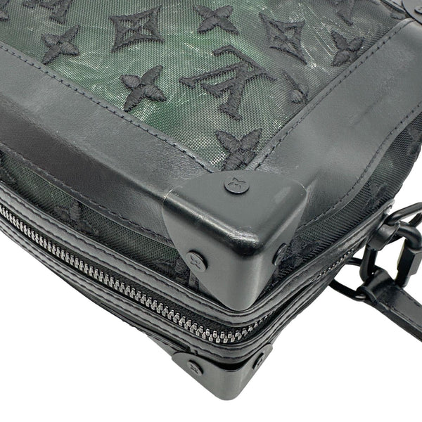 LOUIS VUITTON Soft Trunk Taurillon Monogram Mesh Crossbody Bag Black