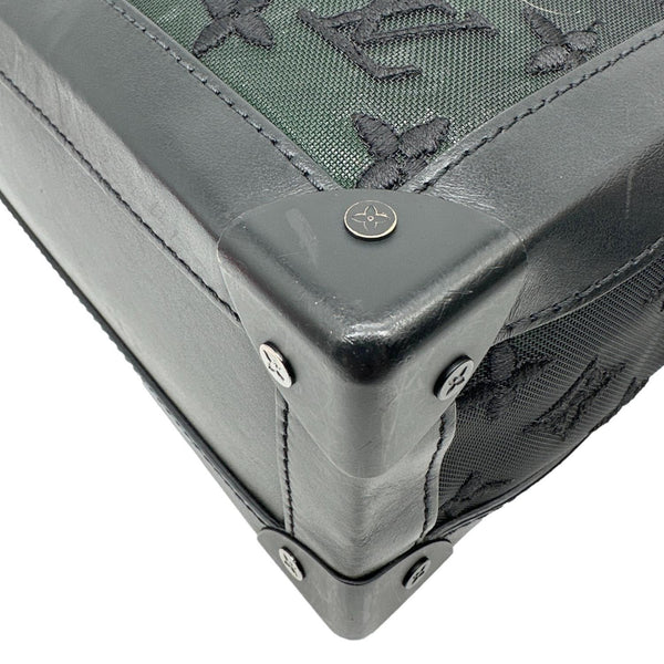 LOUIS VUITTON Soft Trunk Taurillon Monogram Mesh Crossbody Bag Black