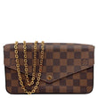 LOUIS VUITTON Felicie Pochette Damier Ebene Crossbody Bag Brown