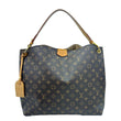LOUIS VUITTON Graceful MM Brown Monogram Canvas Shoulder Bag 