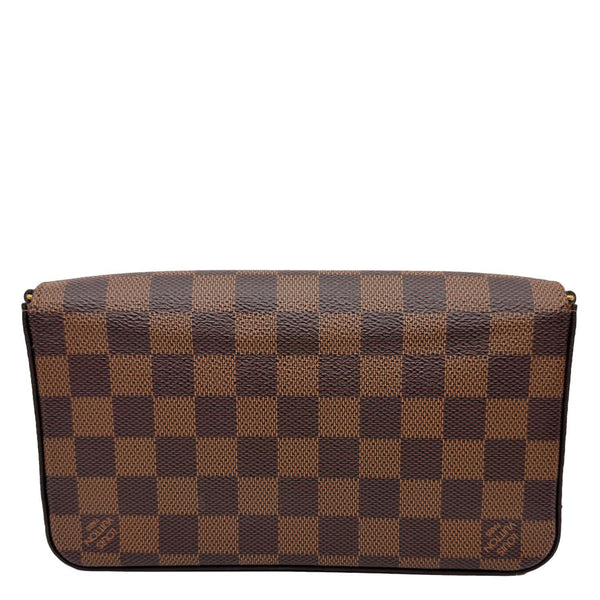 LOUIS VUITTON Felicie Pochette Damier Ebene Crossbody Bag Brown
