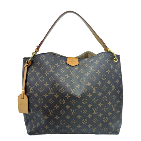 LOUIS VUITTON Graceful MM Monogram Canvas Shoulder Bag Brown