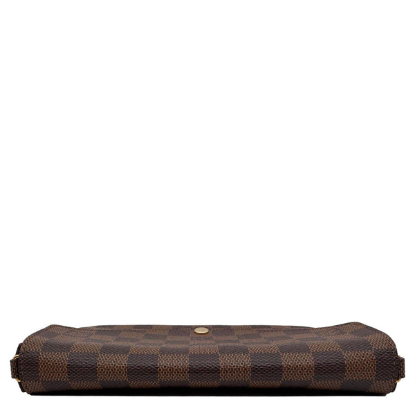 LOUIS VUITTON Felicie Pochette Damier Ebene Crossbody Bag Brown