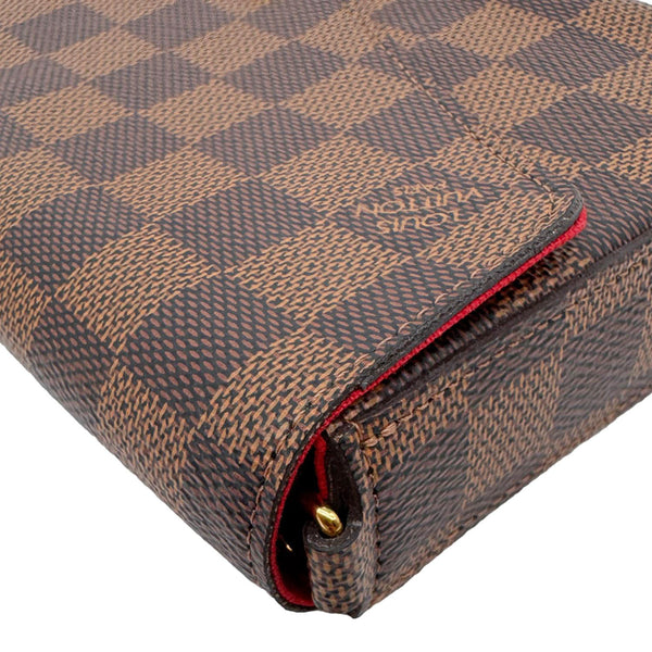 LOUIS VUITTON Felicie Pochette Damier Ebene Crossbody Bag Brown