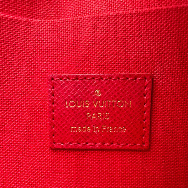 LOUIS VUITTON Felicie Pochette Damier Ebene Crossbody Bag Brown