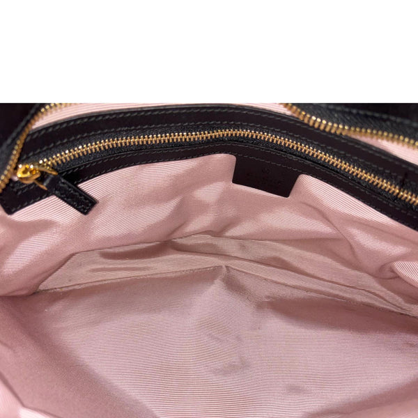GUCCI Arli Large Calfskin Leather Top Handle Shoulder Bag Black 550130