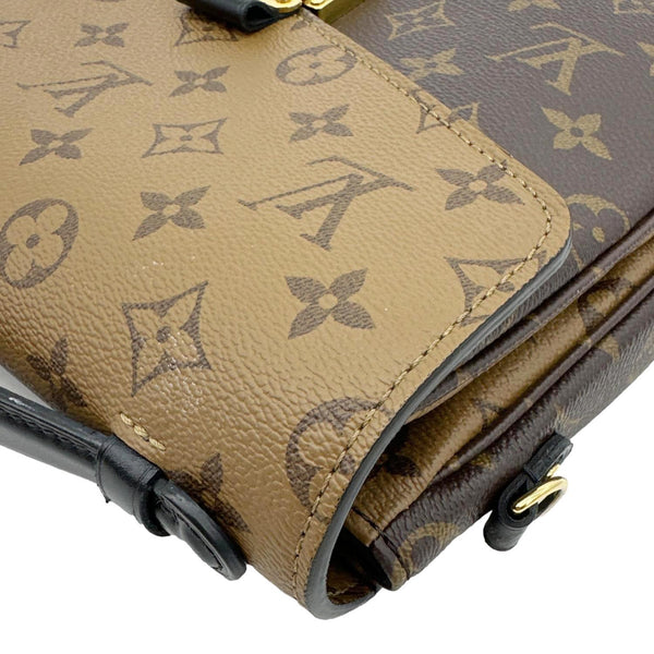 LOUIS VUITTON Metis Pochette Reverse Monogram Canvas Crossbody Bag Brown