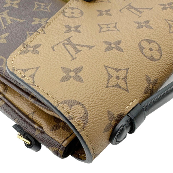 LOUIS VUITTON Metis Pochette Reverse Monogram Canvas Crossbody Bag Brown