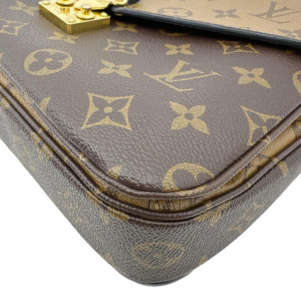LOUIS VUITTON Metis Pochette Reverse Monogram Canvas Crossbody Bag Brown