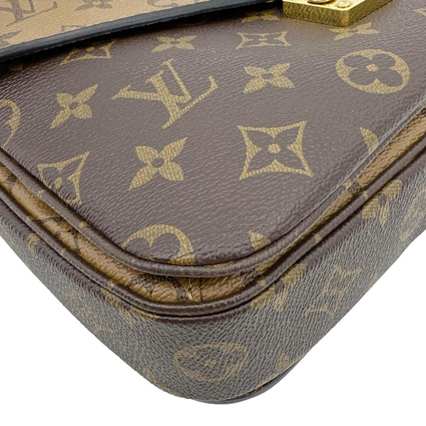 LOUIS VUITTON Metis Pochette Reverse Monogram Canvas Crossbody Bag Brown