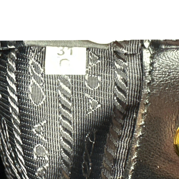 PRADA Duet Leather Bucket Bag Black