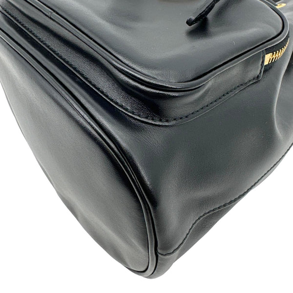 PRADA Duet Leather Bucket Bag Black