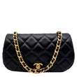 CHANEL Coco Mail Quilted Calfskin Leather Clutch With Chain Black