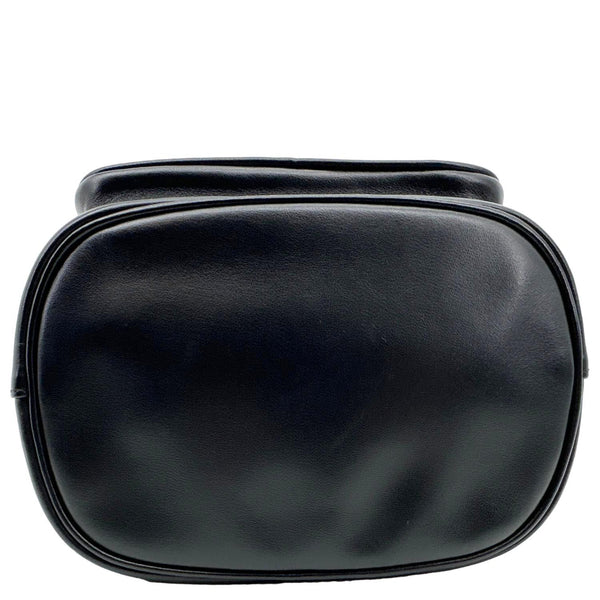 PRADA Duet Leather Bucket Bag Black