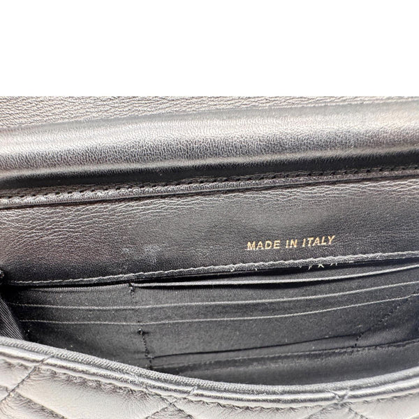 CHANEL Coco Mail Quilted Calfskin Leather Clutch With Chain Black