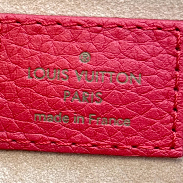 LOUIS VUITTON Volta Taurillon Leather Shoulder Bag Red