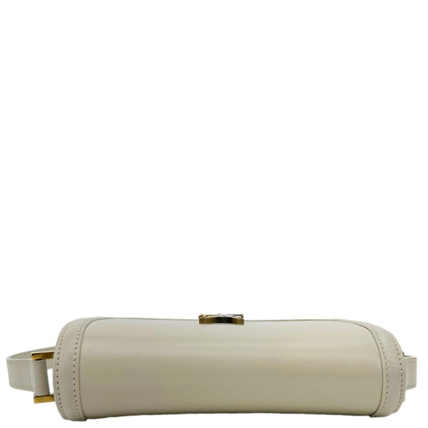 YVES SAINT LAURENT Solferino Small Calfskin Leather Shoulder Bag Off White